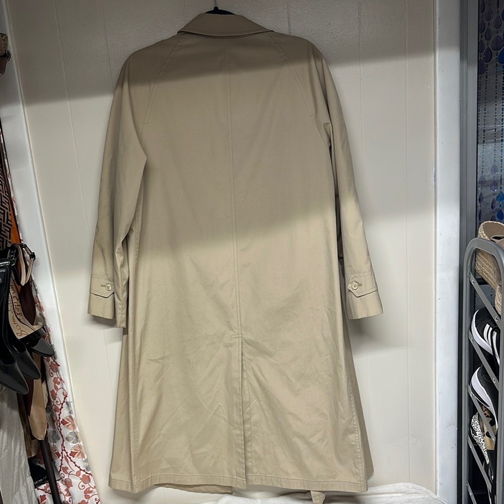LONDON FOG MAINCOAT EDITION BEIGE ALL WEATHER TRENCH COAT 14 REG 44" LONG - Picture 5 of 12